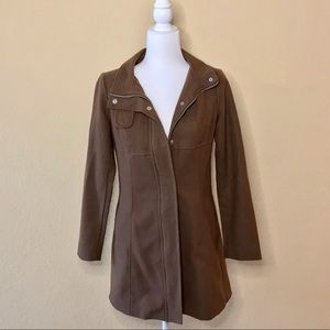 Love Stitch Tan Wool Blend Coat